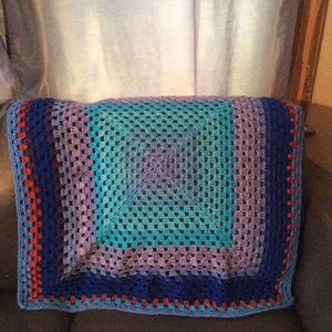 🧶 Blue Rhapsody Granny square Lap throw🧶